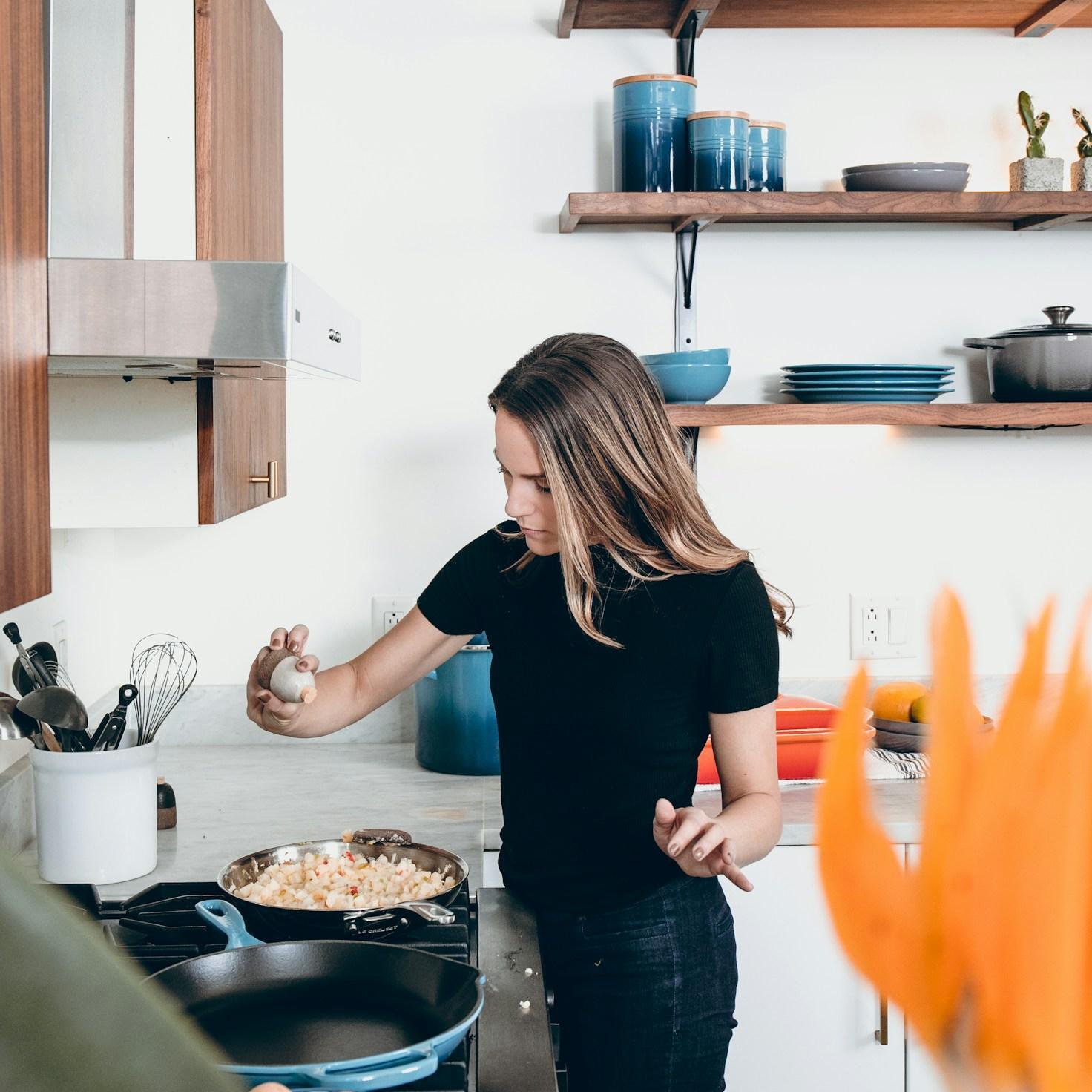 Seasonal meal prepared in a home kitchen